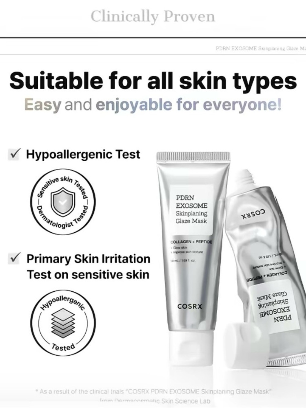 COSRX PDRN Exosome Skinplaning Glaze Mask 50ml + Silicone Brush - Picture 5 of 7